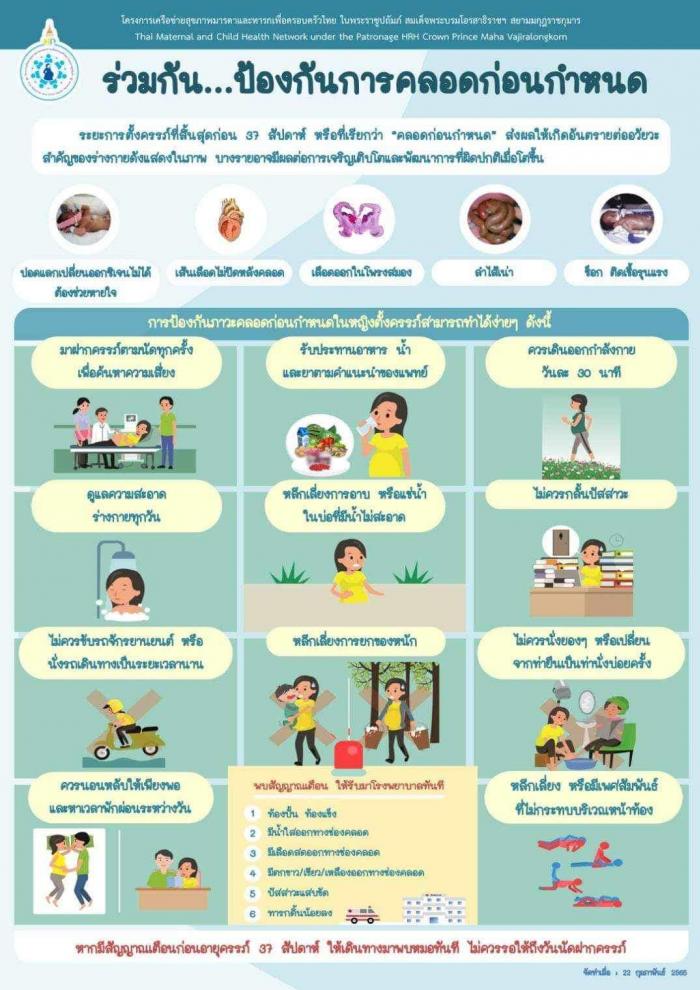 เผยแพร่ข่าวประชาสัมพันธ์  การป้องกันการคลอดก่อนกำหนด